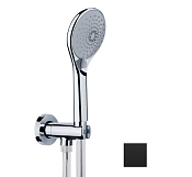 Bossini Syncronia Душевой гарнитур: душевая лейка 3 вида струи, шланг, держатель, цвет: mat black C12035C.073