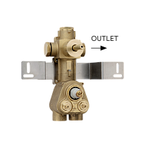 Bossini Apice Наружная часть термостата HighFlow, цвет: satin nickel Z035202.094