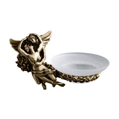 Art&Max Romantic Мыльница со стеклянной чашей, подвесная, цвет: бронза AM-B-0815-B