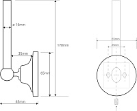 Bemeta Retro Держатель для запасных рулонов подвесной цвет: золото/хром 144212038