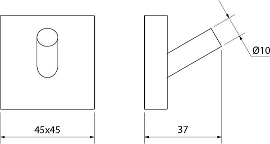 Iddis Edifice Крючок одинарный, цвет: хром EDISB10i41