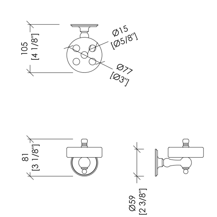 Devon&Devon Old Navy Держатель для зубных щеток, золото MIL599OT