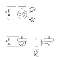 Devon&Devon Old Navy Держатель для зубных щеток, золото MIL599OT
