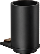 Bemeta Galla Держатель зубных щеток, стакан, цвет: черный - розовое золото 108110010