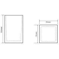Bemeta Vista Стакан для зубных щеток настольный, стеклянный прозрачный, цвет: бежевый 120111026-101