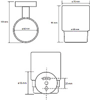 Bemeta Amber Держатель зубных щеток, стакан, цвет: медное золото матовoe 155110012