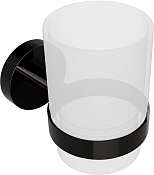 Bemeta Hematit Стакан для зубных щеток подвесной, с держателем, цвет: антрацит глянцевый 159110012