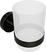 Bemeta Graphit Стакан для зубных щеток подвесной, с держателем, цвет: антрацит матовый 156110012