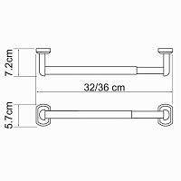 Wasserkraft Oder Держатель для бумажных полотенец 36 см, цвет: хром K-3091