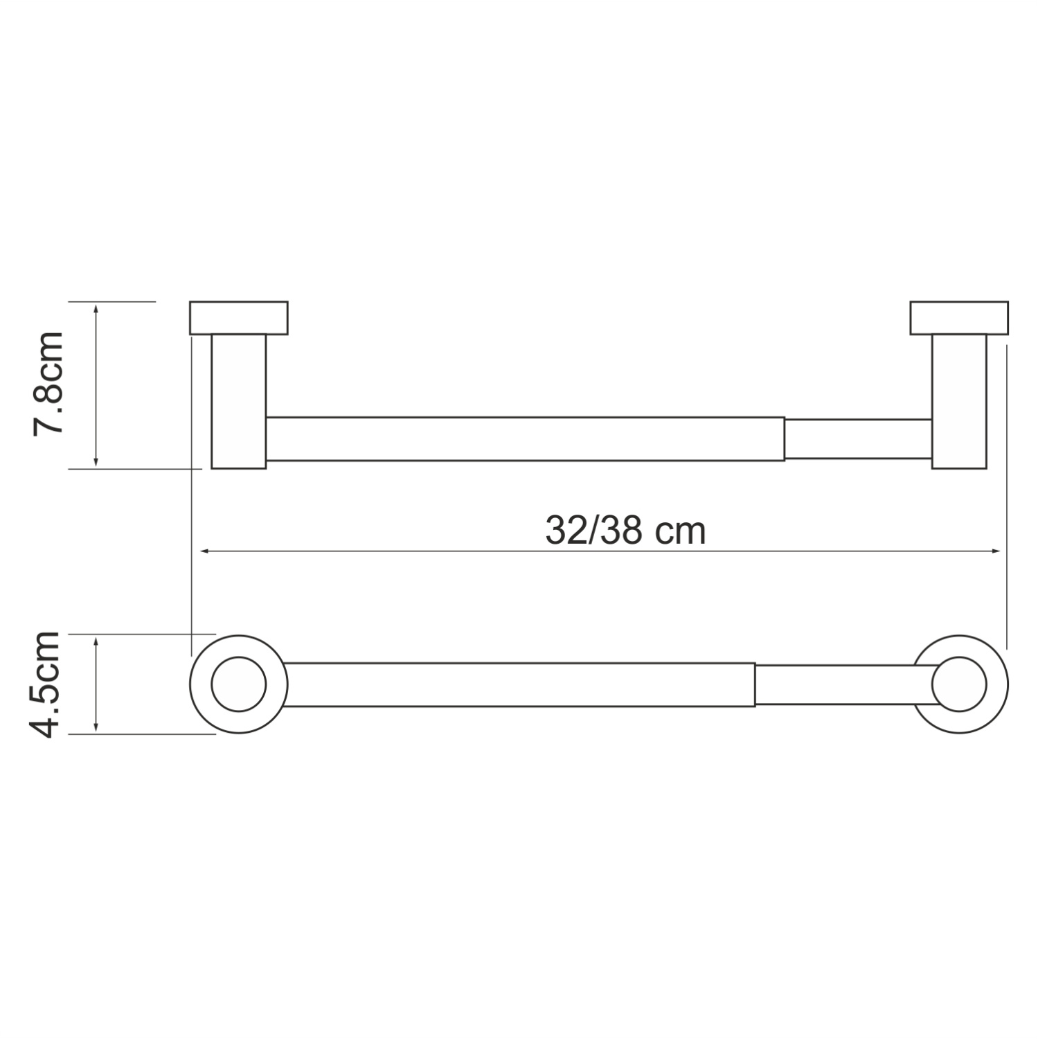Wasserkraft Donau Держатель для бумажных полотенец 32 см, цвет: хром K-9491