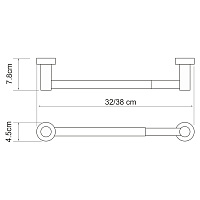 Wasserkraft Donau Держатель для бумажных полотенец 32 см, цвет: хром K-9491
