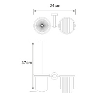 Wasserkraft Donau Ершик с держателем освежителя воздуха, подвесной, цвет: хром K-9435