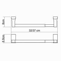 Wasserkraft Leine Держатель для бумажных полотенец 32 см, цвет: хром K-5091