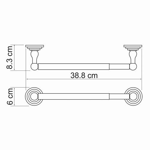 Wasserkraft Isar Держатель для бумажных полотенец 32 см, цвет: темная бронза K-7391