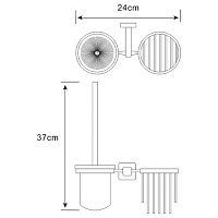 Wasserkraft Lippe Держатель для освежителя воздуха и ершика, подвесной, цвет: хром K-6535