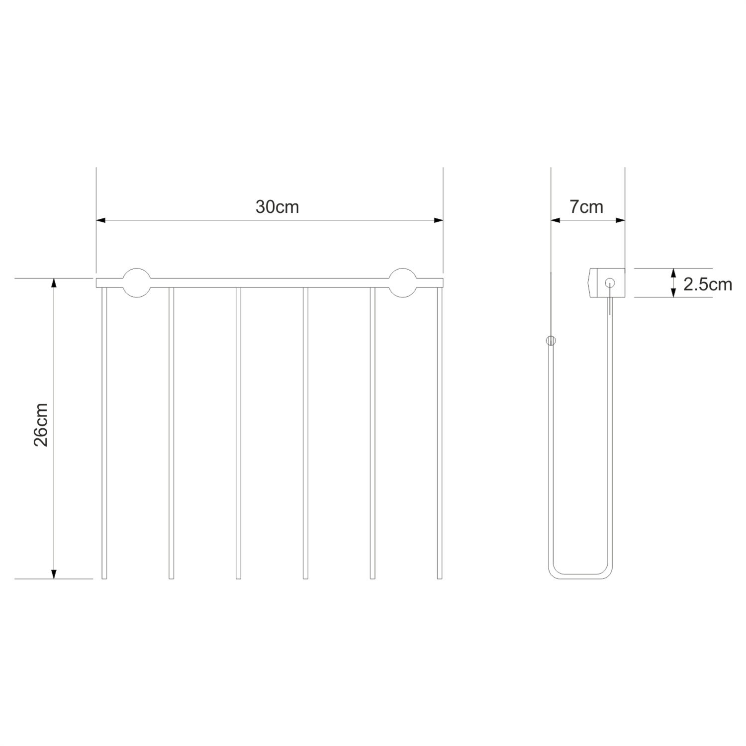 Wasserkraft Держатель для газет, подвесной, цвет: хром K-311