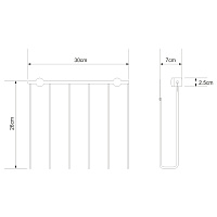 Wasserkraft Держатель для газет, подвесной, цвет: хром K-311