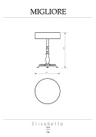 Migliore Elisabetta Пуфик для ванной комнаты, цвет: золото 17075