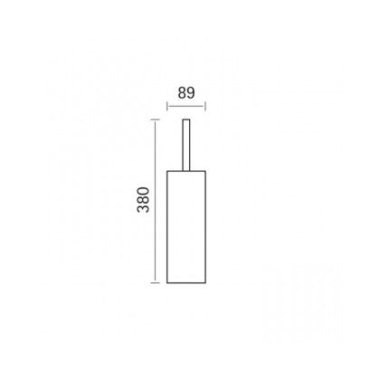 Cisal Xion Ершик для унитаза напольный с латунной колбой, цвет: inox XI090651D1