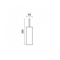 Cisal Xion Ершик для унитаза напольный с латунной колбой, цвет: inox XI090651D1
