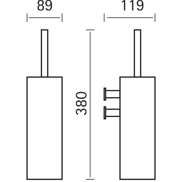 Cisal Xion Ершик для унитаза подвесной с латунной колбой, цвет: inox XI090671D1