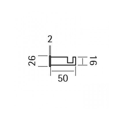 Cisal Xion Крючок для полотенца, подвесной, цвет: inox XI090711D1
