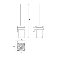 Emco Cue Ершик подвесной, матовое стекло, цвет: хром 3215 001 00
