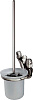 Art&Max Tulip Ершик для унитаза подвесной со стеклянной колбой, цвет: серебро AM-B-0821-T