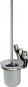 Art&Max Tulip Ершик для унитаза подвесной со стеклянной колбой, цвет: серебро AM-B-0821-T