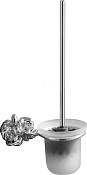 Art&Max Rose Ершик для унитаза подвесной со стеклянной колбой, цвет: серебро AM-B-0911-T