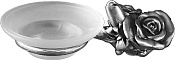 Art&Max Rose Мыльница со стеклянной чашей, подвесная, цвет: серебро AM-B-0915-T