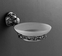 Art&Max Sculpture Мыльница со стеклянной чашей, подвесная, цвет: серебро AM-0685-T