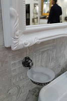 Art&Max Sculpture Мыльница со стеклянной чашей, подвесная, цвет: серебро AM-0685-T