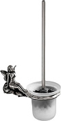 Art&Max Fairy Ершик для унитаза подвесной со стеклянной колбой, цвет: серебро AM-B-0981-T