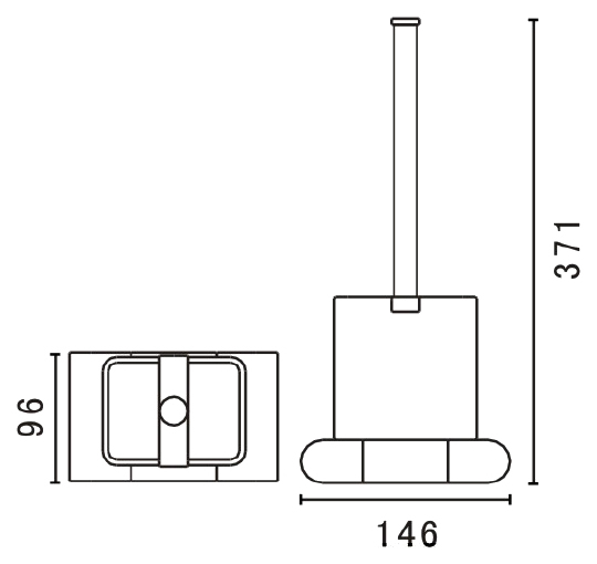 Art&Max Platino Ершик подвесной, цвет: хром AM-E-3981AL