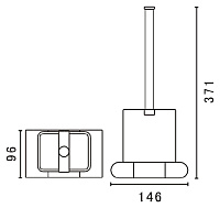 Art&Max Platino Ершик подвесной, цвет: хром AM-E-3981AL