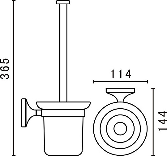 Art&Max Bohemia Ершик подвесной, цвет: хром AM-E-4281-Cr