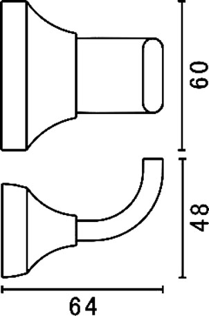 Art&Max Ovale Крючок одинарный, цвет: хром AM-E-4086
