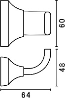 Art&Max Ovale Крючок одинарный, цвет: хром AM-E-4086