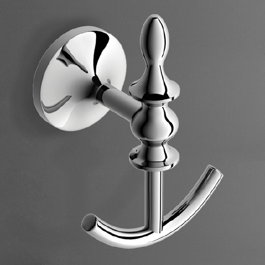 Art&Max Bohemia Крючок двойной, цвет: хром AM-E-4286B-Cr