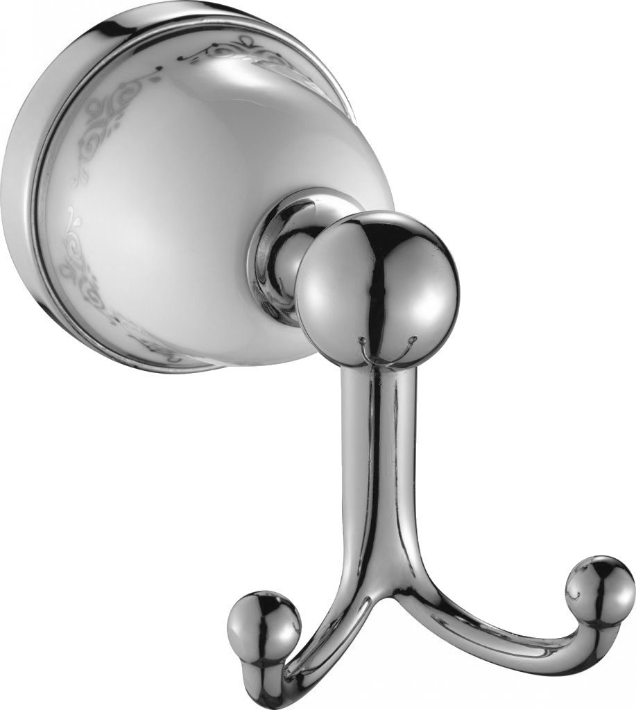 Art&Max Felicia Крючок двойной, цвет: белый AM-F-5501-Cr