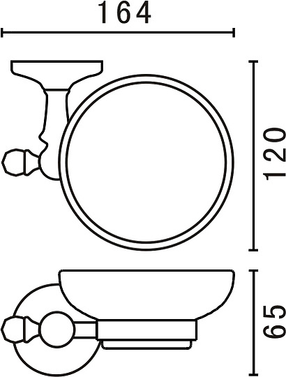 Art&Max Antic Мыльница подвесная, цвет: бронза AM-E-2699AQ