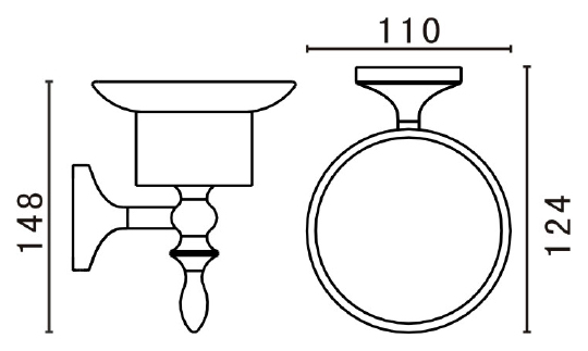 Art&Max Bohemia Мыльница подвесная, цвет: золото AM-E-4299-Do