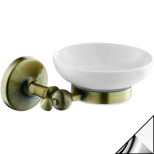 Art&Max Antic Мыльница с керамической чашей, подвесная, цвет: хром AM-E-2699AL