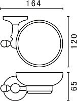 Art&Max Antic Мыльница с керамической чашей, подвесная, цвет: хром AM-E-2699AL