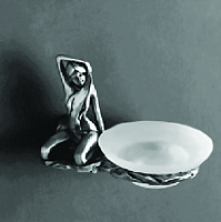 Art&Max Juno Мыльница со стеклянной чашей, подвесная, цвет: хром AM-B-0715-T