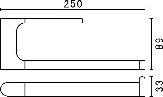 Art&Max Platino Полотенцедержатель 25 см, цвет: хром AM-E-3980AL