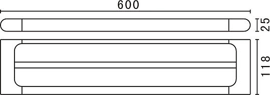 Art&Max Platino Полотенцедержатель 60 см, цвет: хром AM-E-3948AL