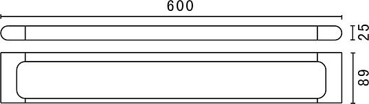 Art&Max Platino Полотенцедержатель 60 см, цвет: хром AM-E-3924AL