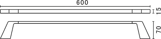 Art&Max Techno Полотенцедержатель 60 см, цвет: хром AM-E-4124